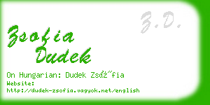 zsofia dudek business card